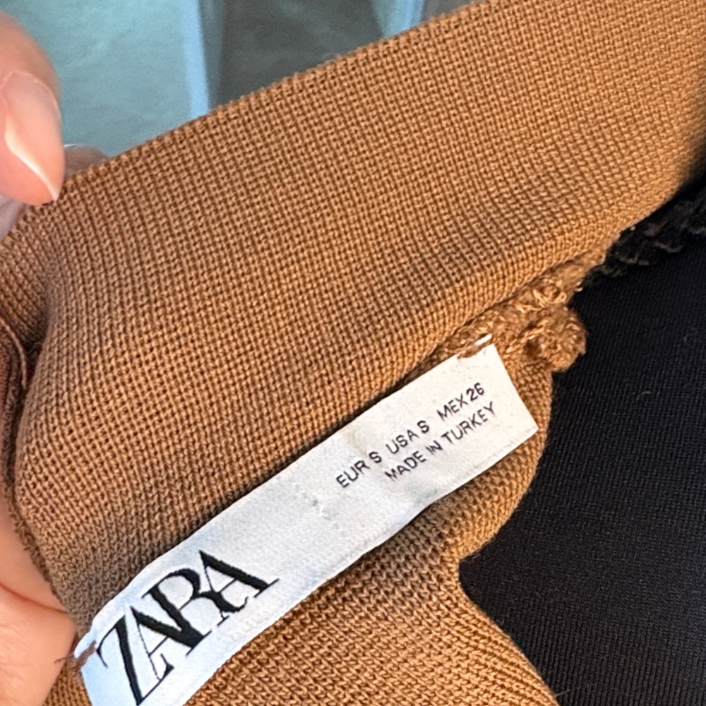 ZARA Elegant Tan Women's Top - Picture 6 of 7